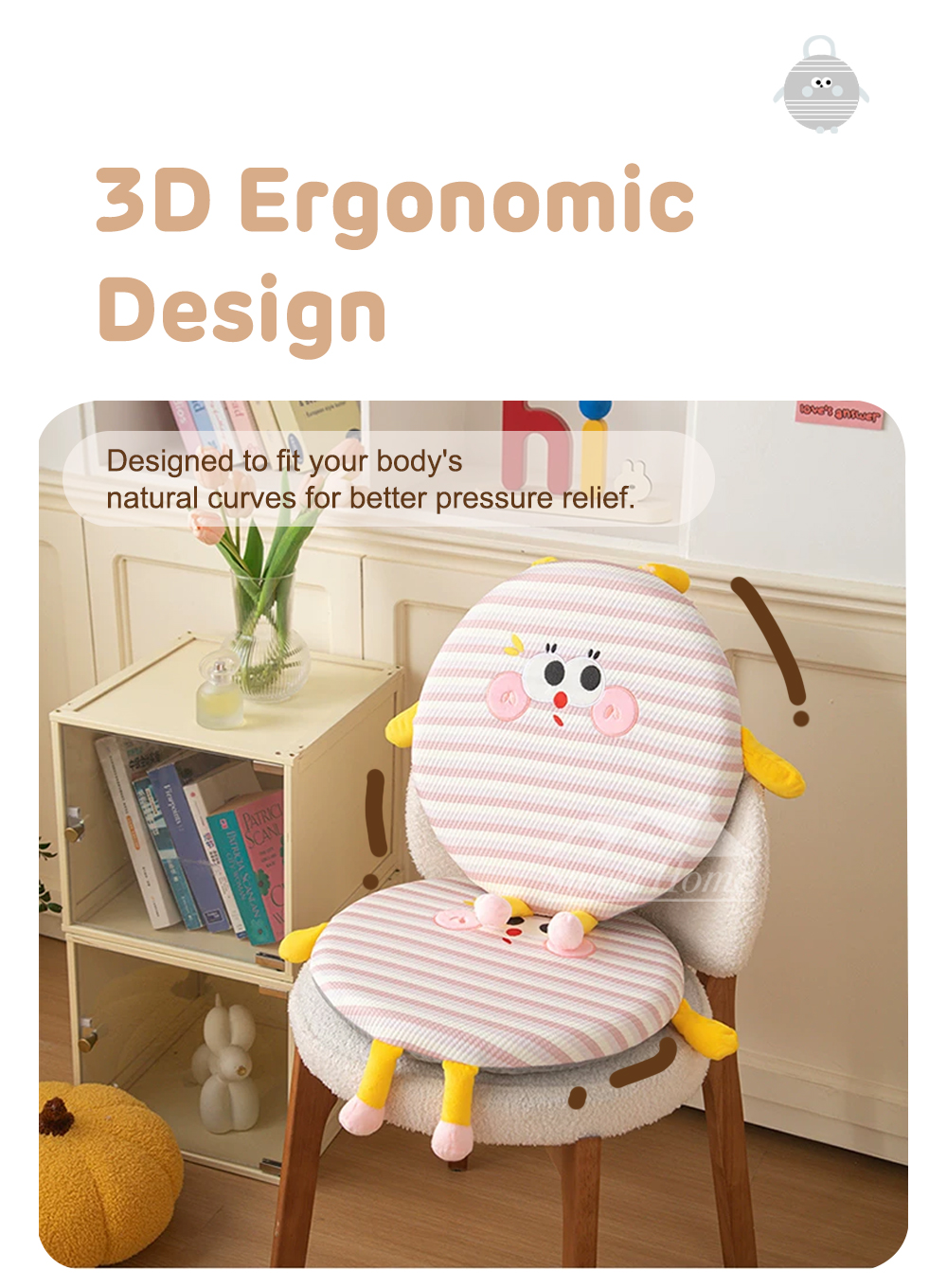 Cute Feet Round Seat Cushion-4